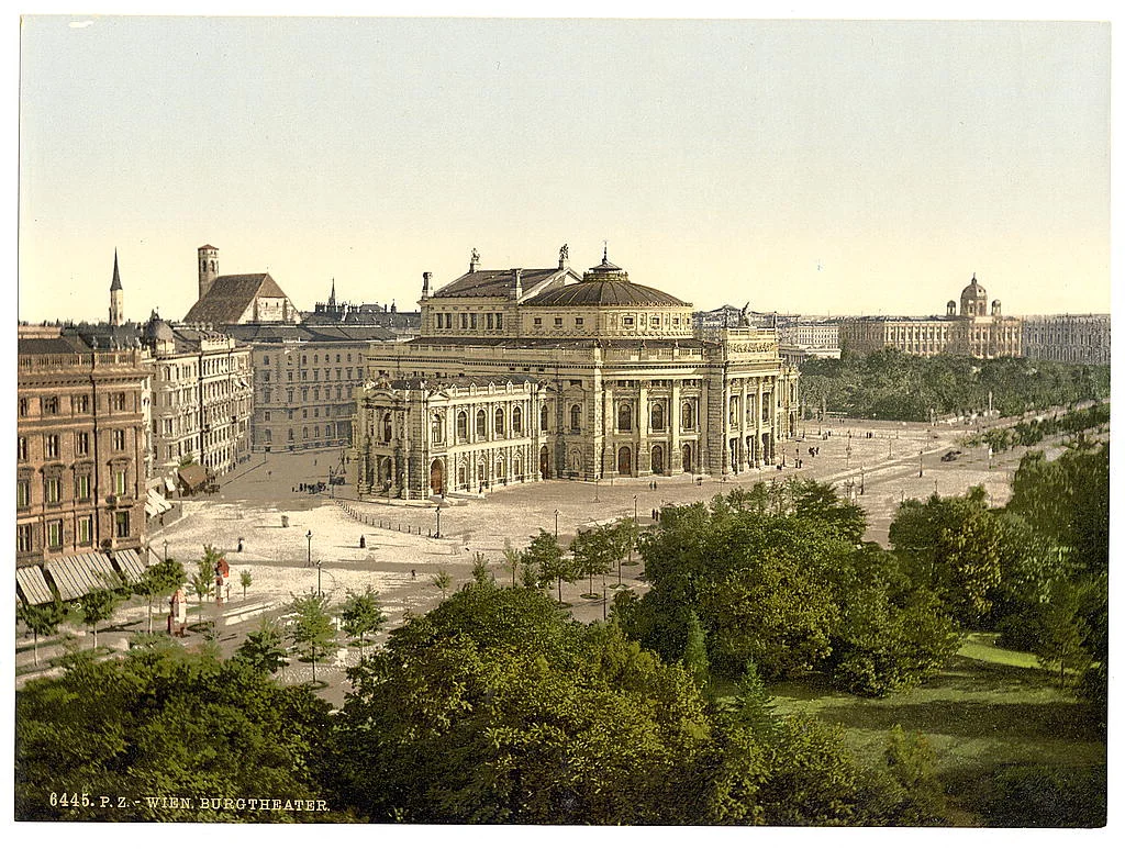 Wien. Burgtheater, Photochrom ca. 1890-1900